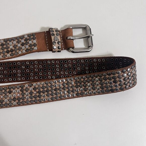 Hollywood Trading Company HTC Studded Leather Belt Italy Unisex Size 95/38 VTG main image 11